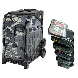 Zuca - Sport Insert Bag w/ Black Frame and Set of 5 Packing Pouches - Camouflage