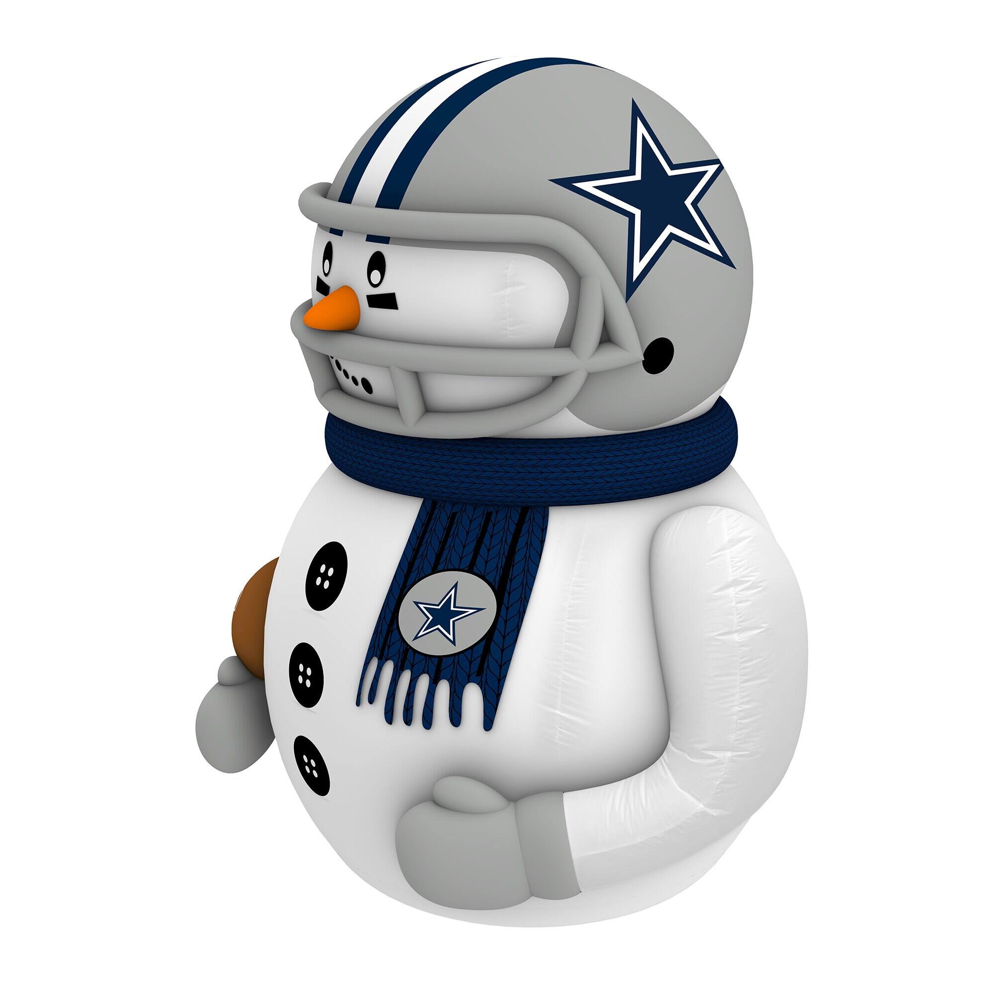 Alt View 1. Sporticulture - Dallas Cowboys 7' Inflatable Snowman Player - Gray.