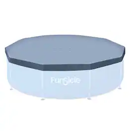 Funsicle - 10ft Round Above Ground Frame Pool Debris Cover, Accessory Only, Gray