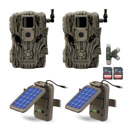 Stealth Cam - Fusion X 26MP Trail Camera AT and T with Solar Panel and SD 2 Pack