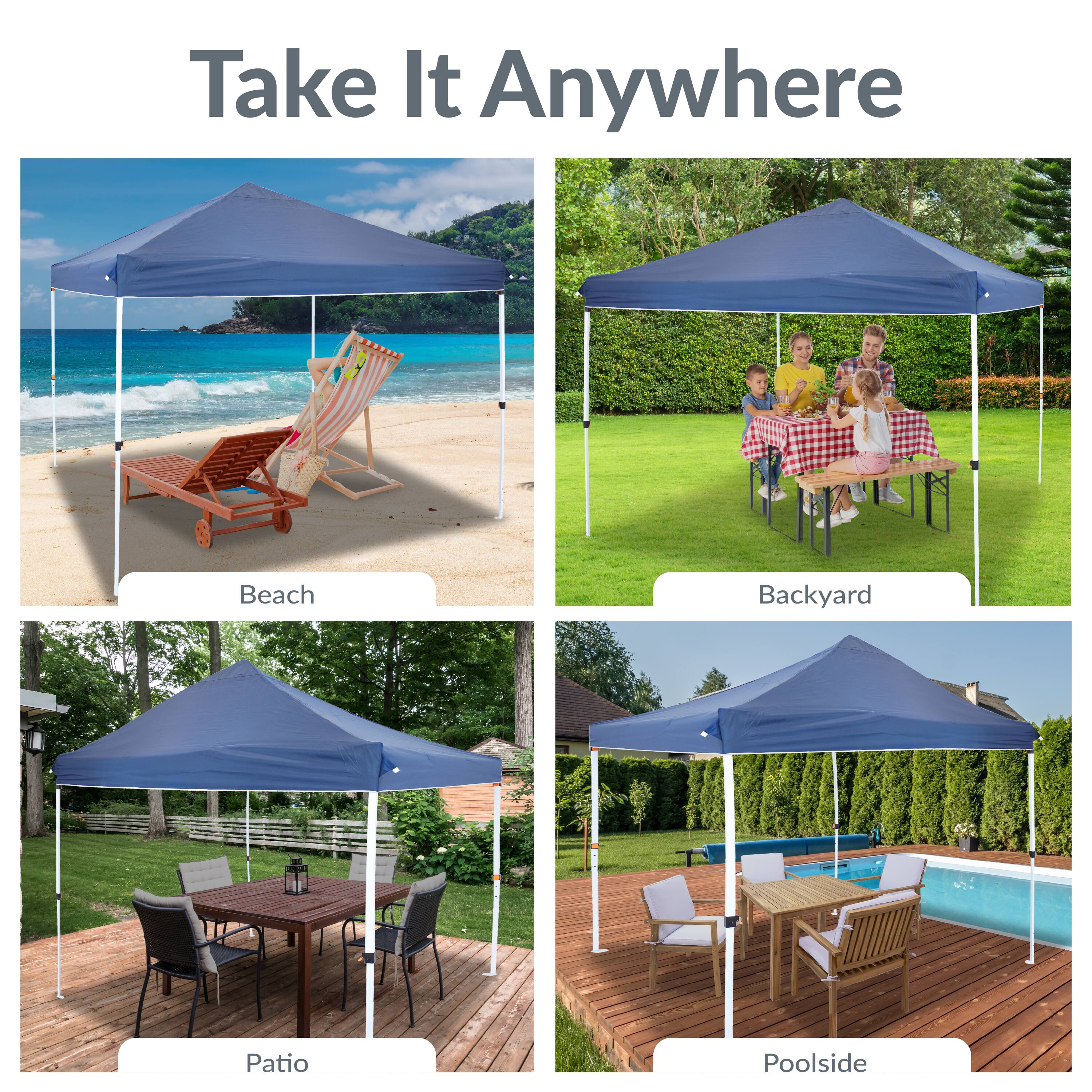 Take It Anywhere

Beach  
Backyard  
Patio  
Poolside