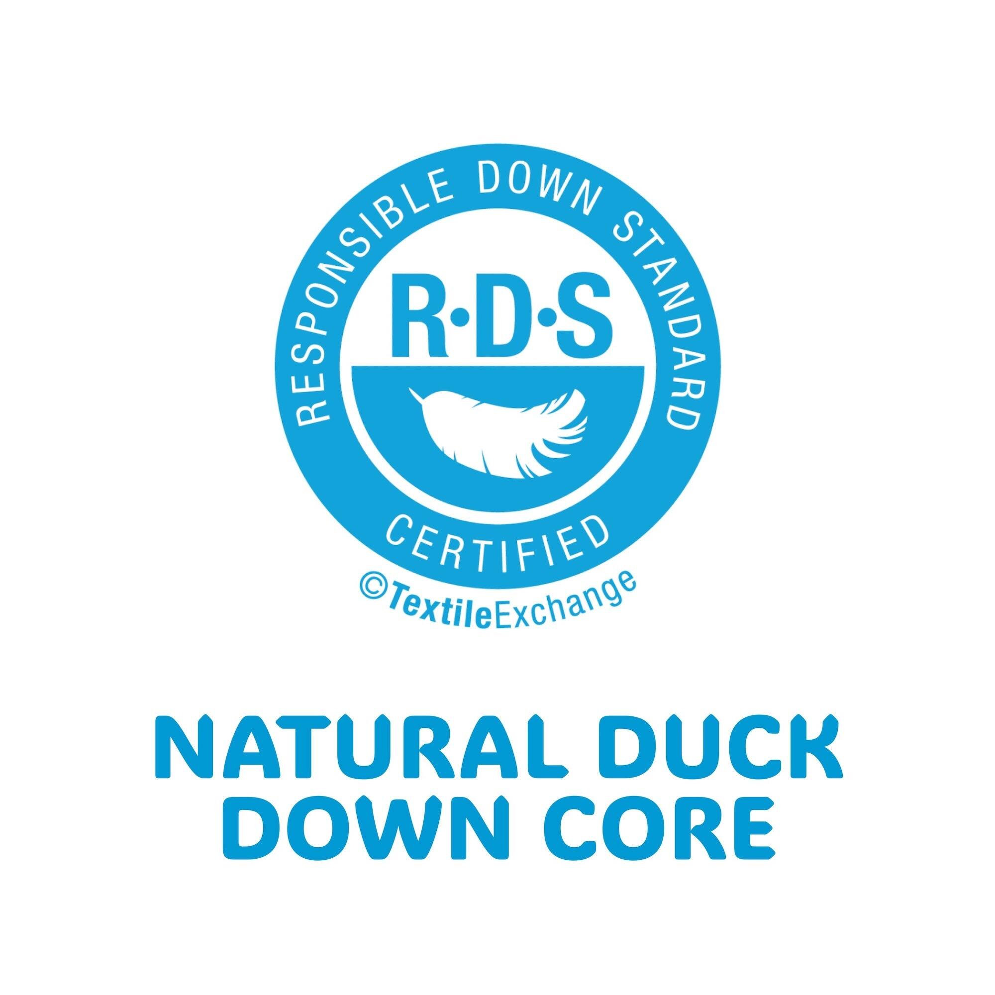 RESPONSIBLE DOWN STANDARD  
CERTIFIED  
©TextileExchange  

NATURAL DUCK DOWN CORE