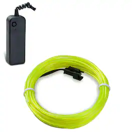 Home Collection - 16.4Ft Battery Powered Neon LED EL Wire String Light - Fluorescent Green