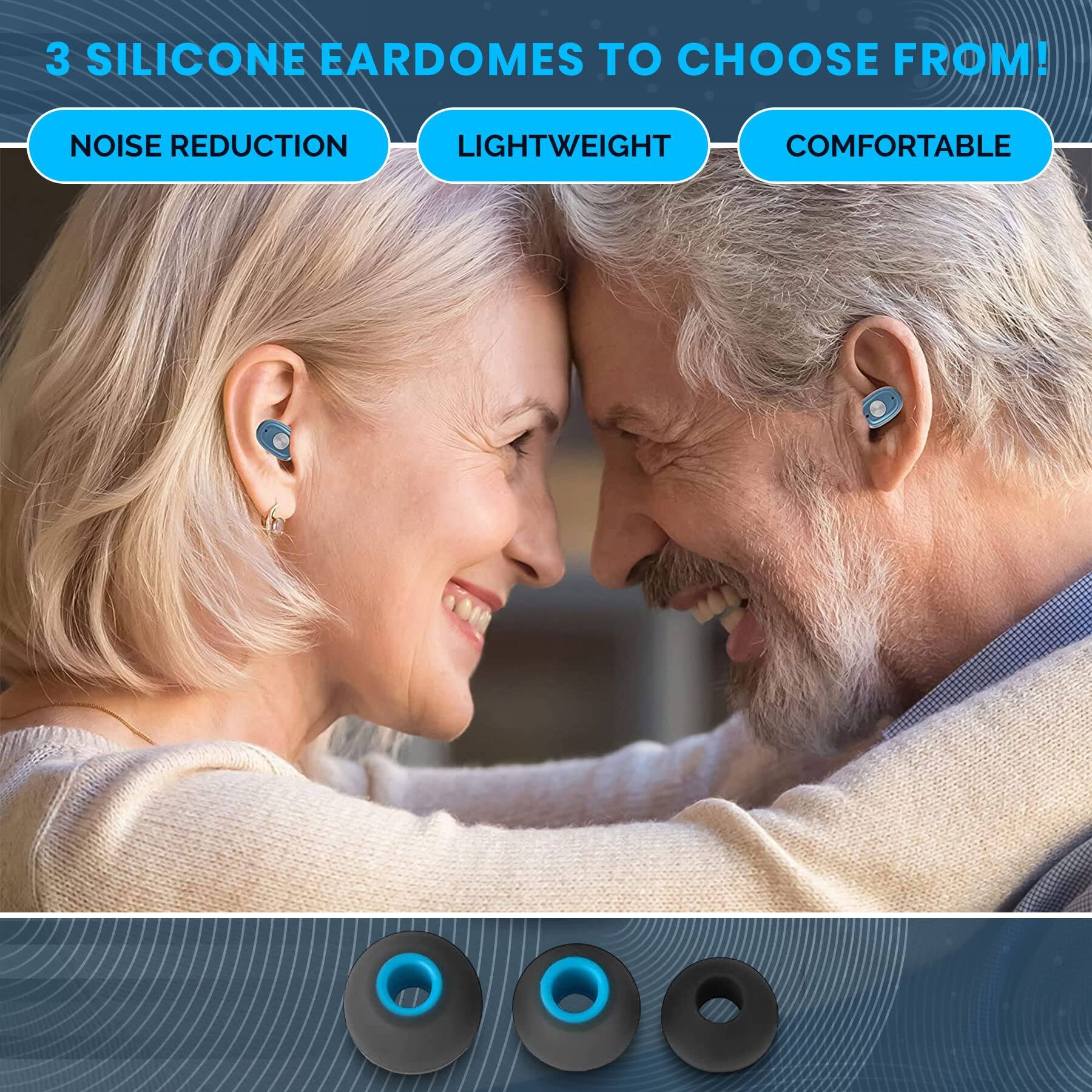3 SILICONE EARDOMES TO CHOOSE FROM!

- NOISE REDUCTION
- LIGHTWEIGHT
- COMFORTABLE