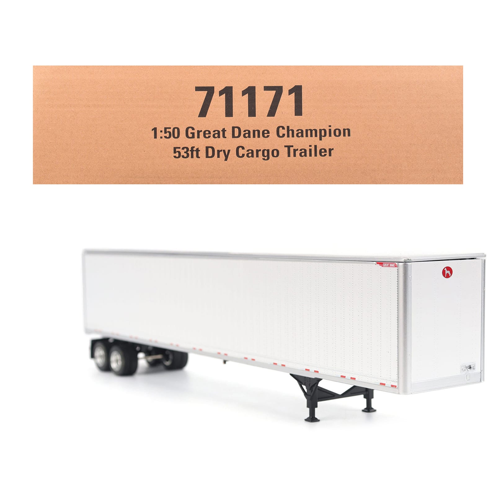 "Great Dane Champion 53ft Dry Cargo Trailer White ""Transport Series"" 1/50 Diecast Model by Diecast Masters" price history on PriceWatchPro