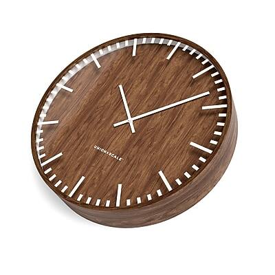 Alt View 2. Union & Scale - Essentials Wall Clock, Wood, 16" - Espresso.