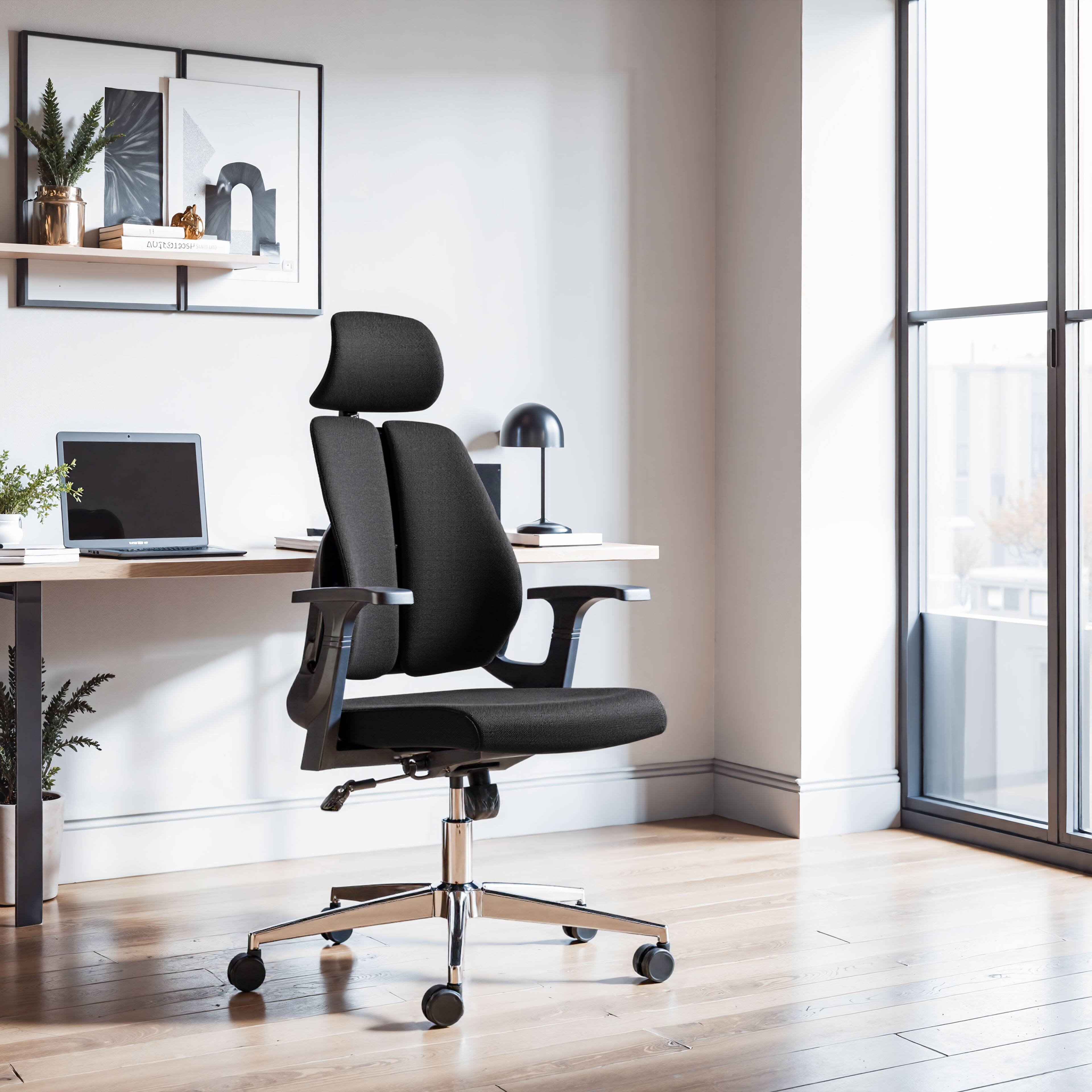 Angle. Hivvago - Genric Office Chair Black - Black.