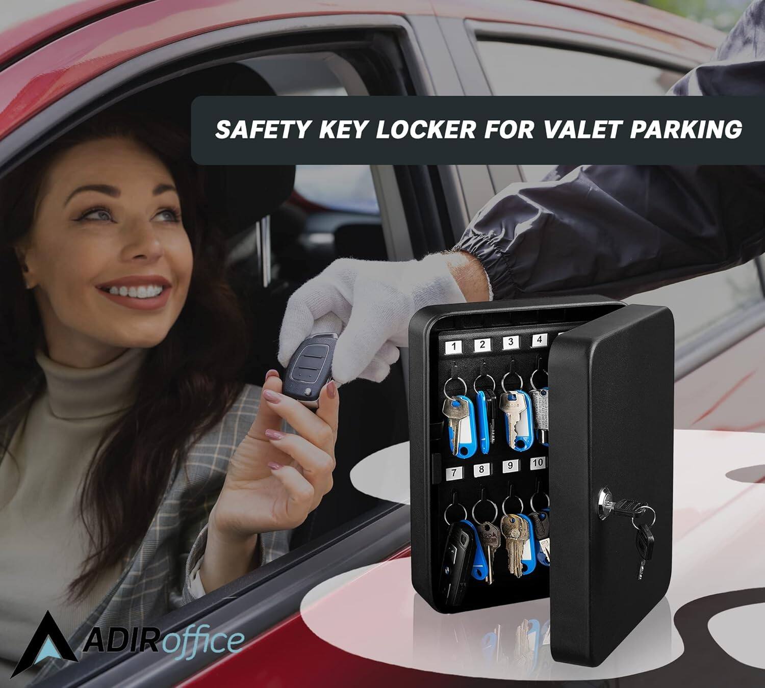 SAFETY KEY LOCKER FOR VALET PARKING 1 2 3 4 7 8 9 10 ADIRoffice