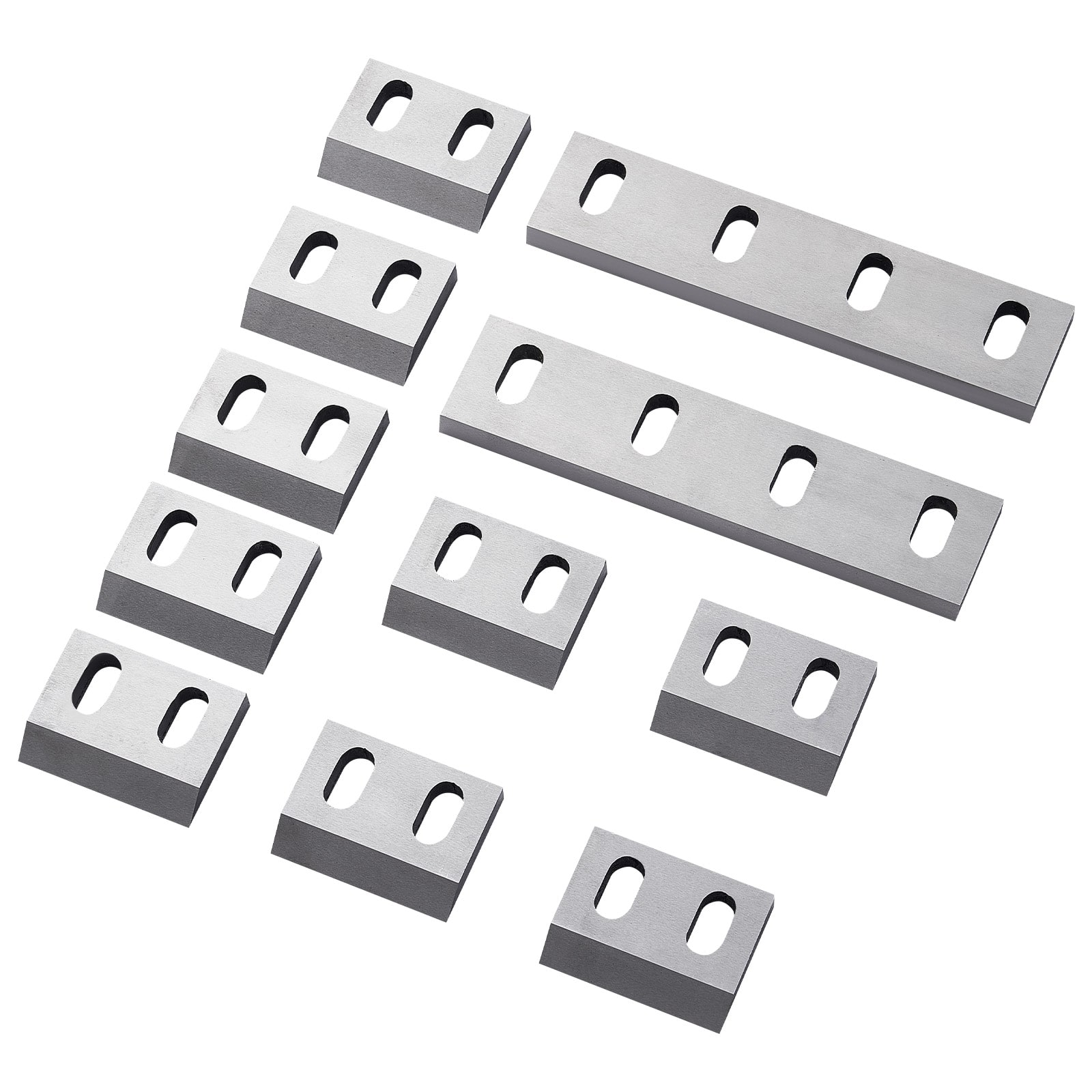 VEVOR - Shredder Blades, Alloy Steel Shredder Machine Blade Kit with 9 Rotating and 2 Fixed Blades, High-Hardness SKD-11 Blade - Silver