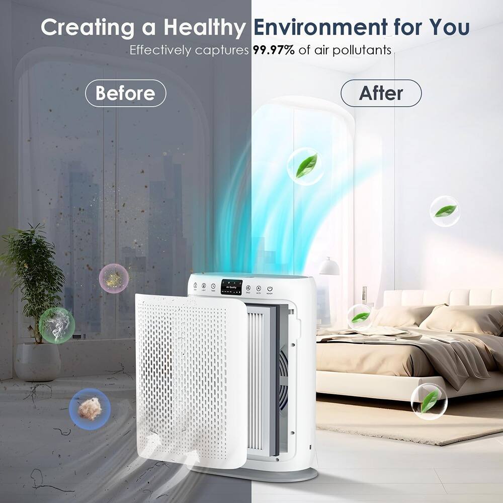 Creating a Healthy Environment for You  
Effectively captures 99.97% of air pollutants  

Before  

After