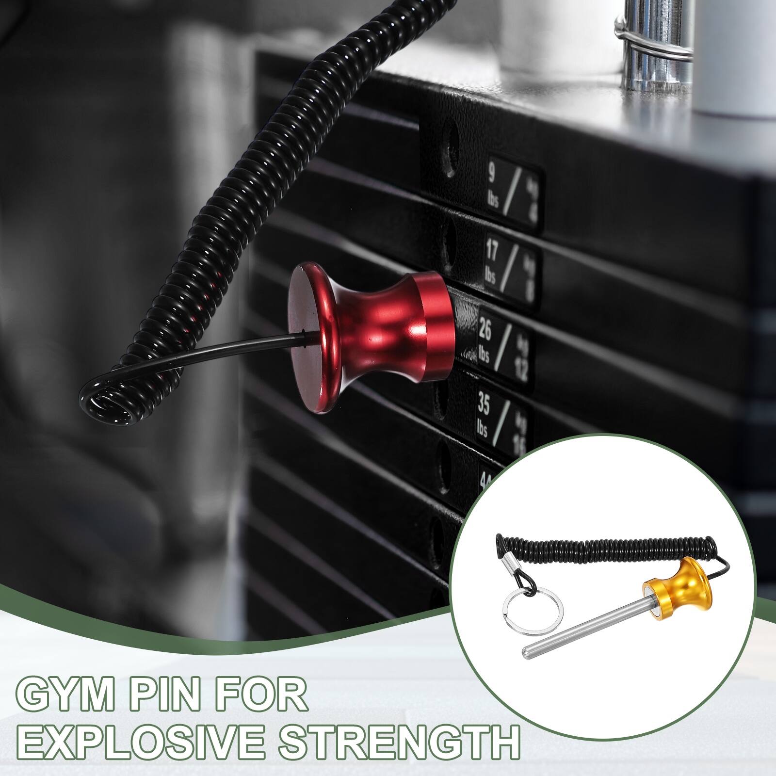 9 lbs 17 lbs 26 lbs 35 lbs

GYM PIN FOR EXPLOSIVE STRENGTH