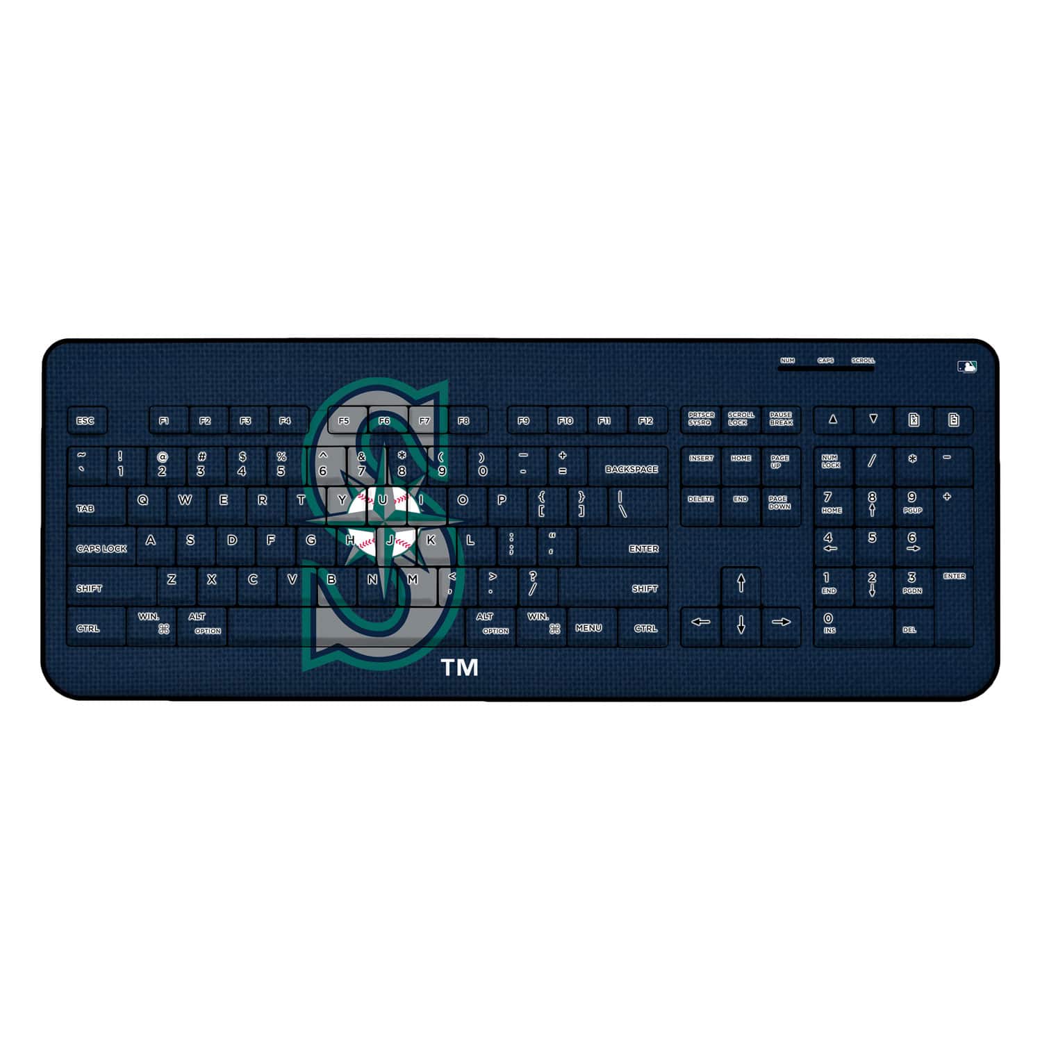 Photos - Keyboard Team Group Keyscaper - Seattle Mariners Team Logo Wireless  - Multicolor 4173259 