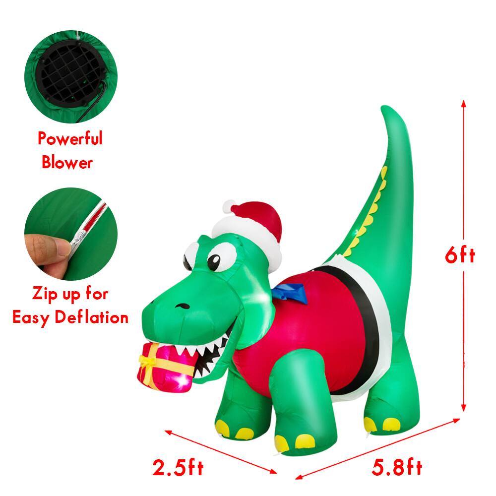 Powerful Blower  
Zip up for Easy Deflation  
2.5ft  
5.8ft  
6ft