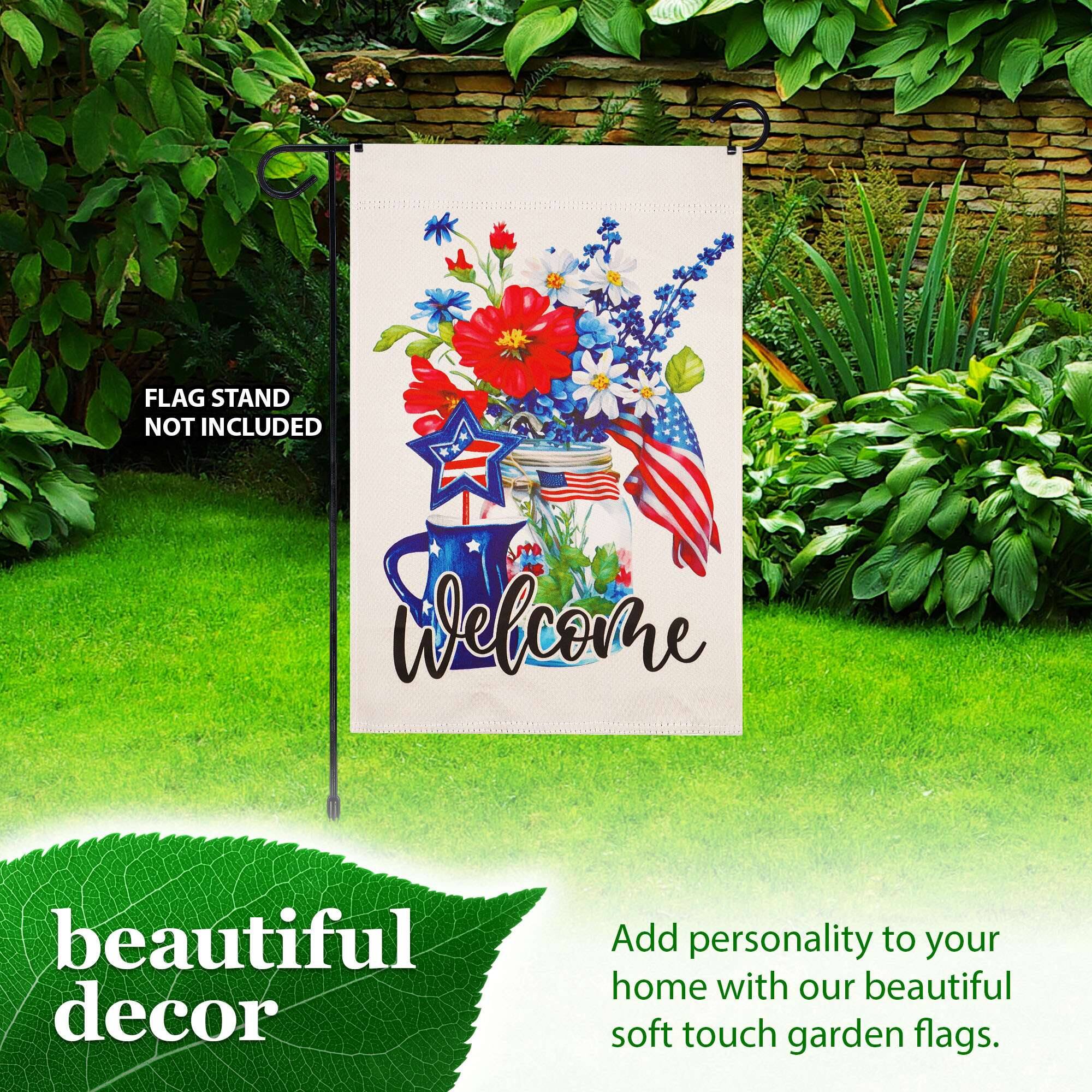 FLAG STAND NOT INCLUDED

Webcome beautiful decor

Add personality to your home with our beautiful soft touch garden flags.