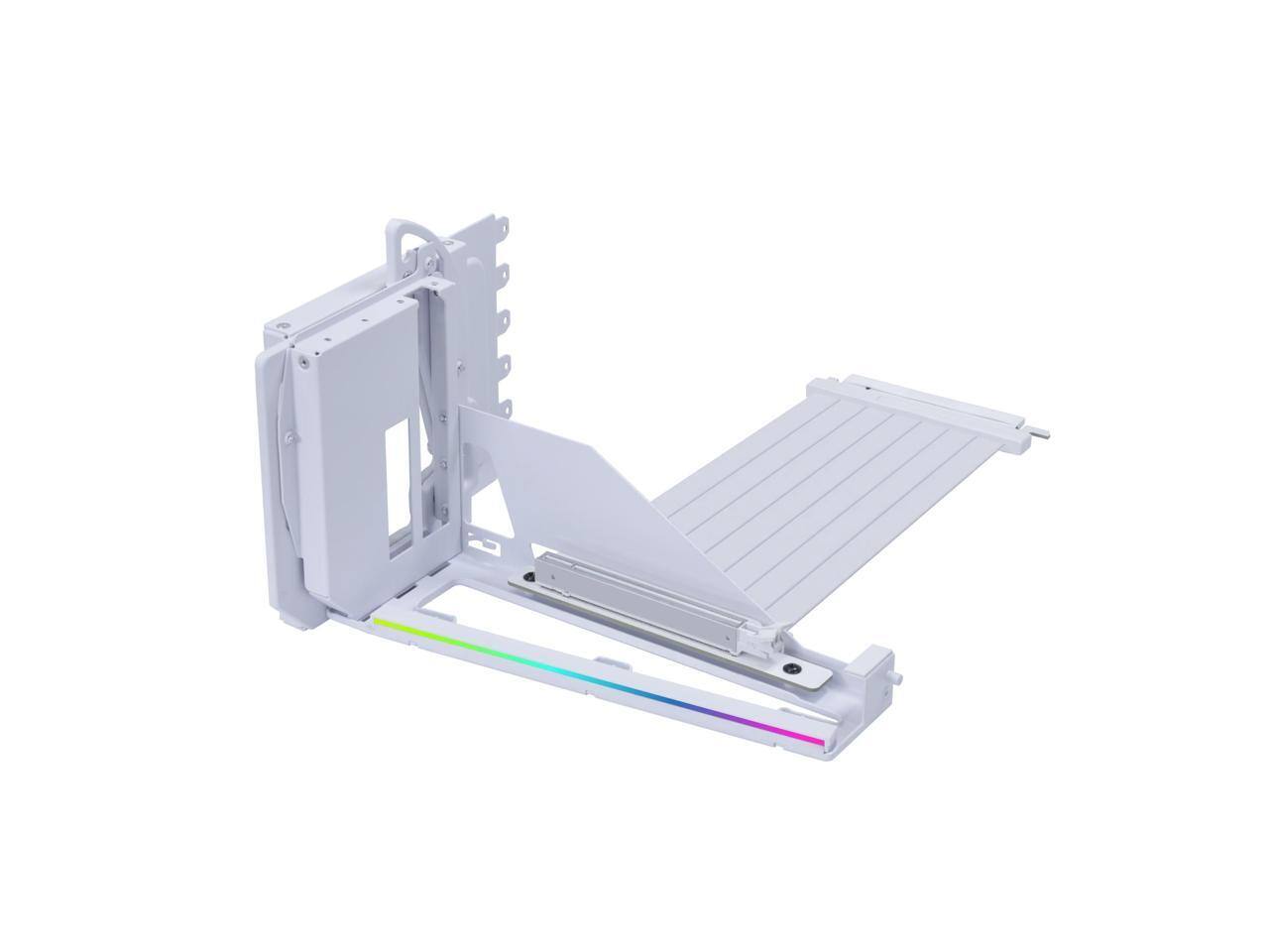 Alt View 1. Lian Li - Lian Li VG4v4 Vertical GPU Kit - Gen 5 Riser, PCIe 3.0/4.0, Adjustable (White) - White.