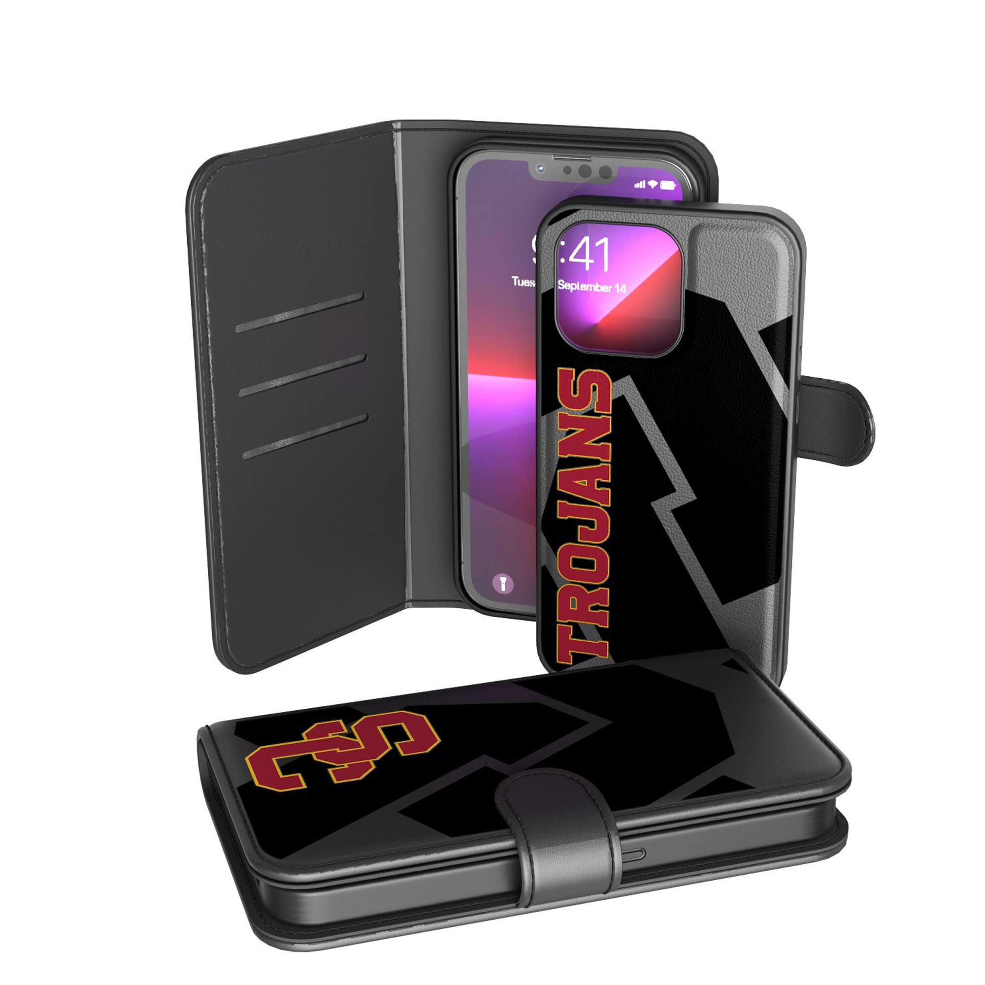 Keyscaper - NCAA - USC Trojans iPhone Wallet Case - 15 - Multicolor