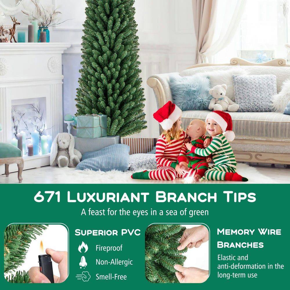 671 LUXURIANT BRANCH TIPS  
A feast for the eyes in a sea of green  

SUPERIOR PVC  
Fireproof  
Non-Allergic  
Smell-Free  

MEMORY WIRE BRANCHES  
Elastic and anti-deformation in the long-term use
