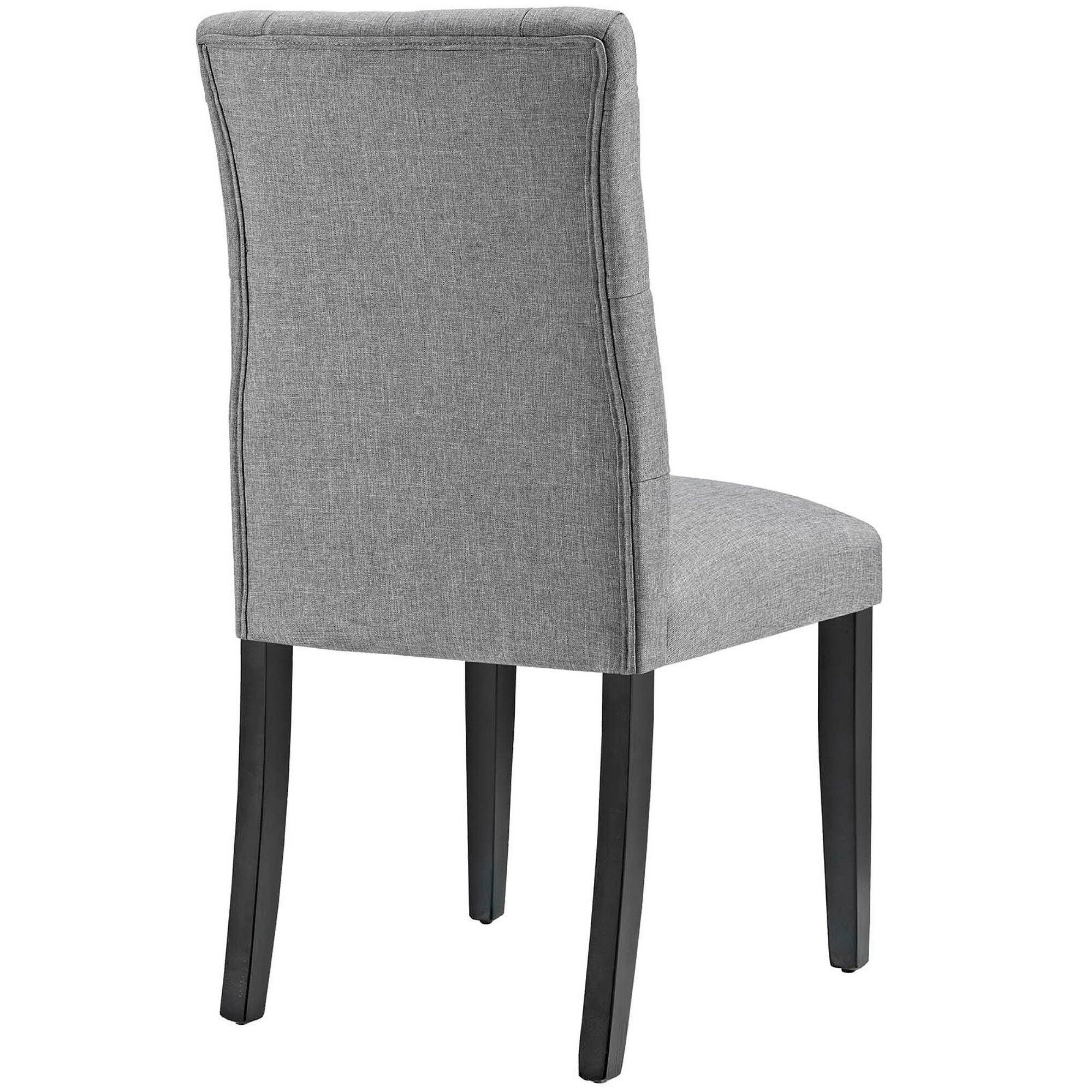 Left. Modway - Duchess Button Tufted Fabric Dining Chair by Modway - Gray.