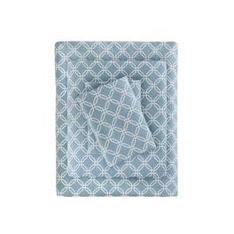 Gracie Mills - Persephone Cotton Flannel Sheet Set - Blue Geo