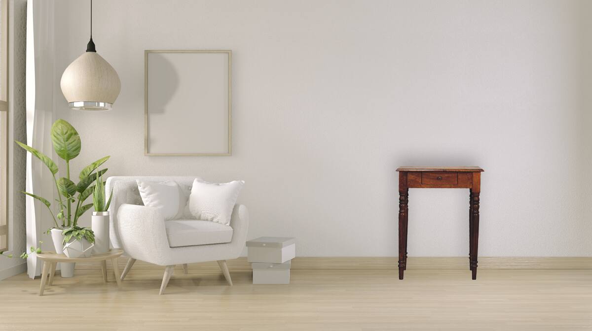 Alt View 7. Artisan Furniture - Artisan Furniture Solid Wood Chestnut Turned Leg Writing Desk, 1 Drawer, Dark Brown - Dark Brown.