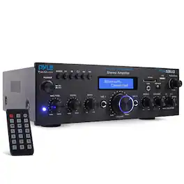Pyle - Bluetooth Home Stereo Amplifier Receiver - Black