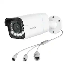 Reolink - 4K 8MP PoE Wired Outdoor Bullet Security IP Camera with 5X Optical Zoom, Color Night Vision - White