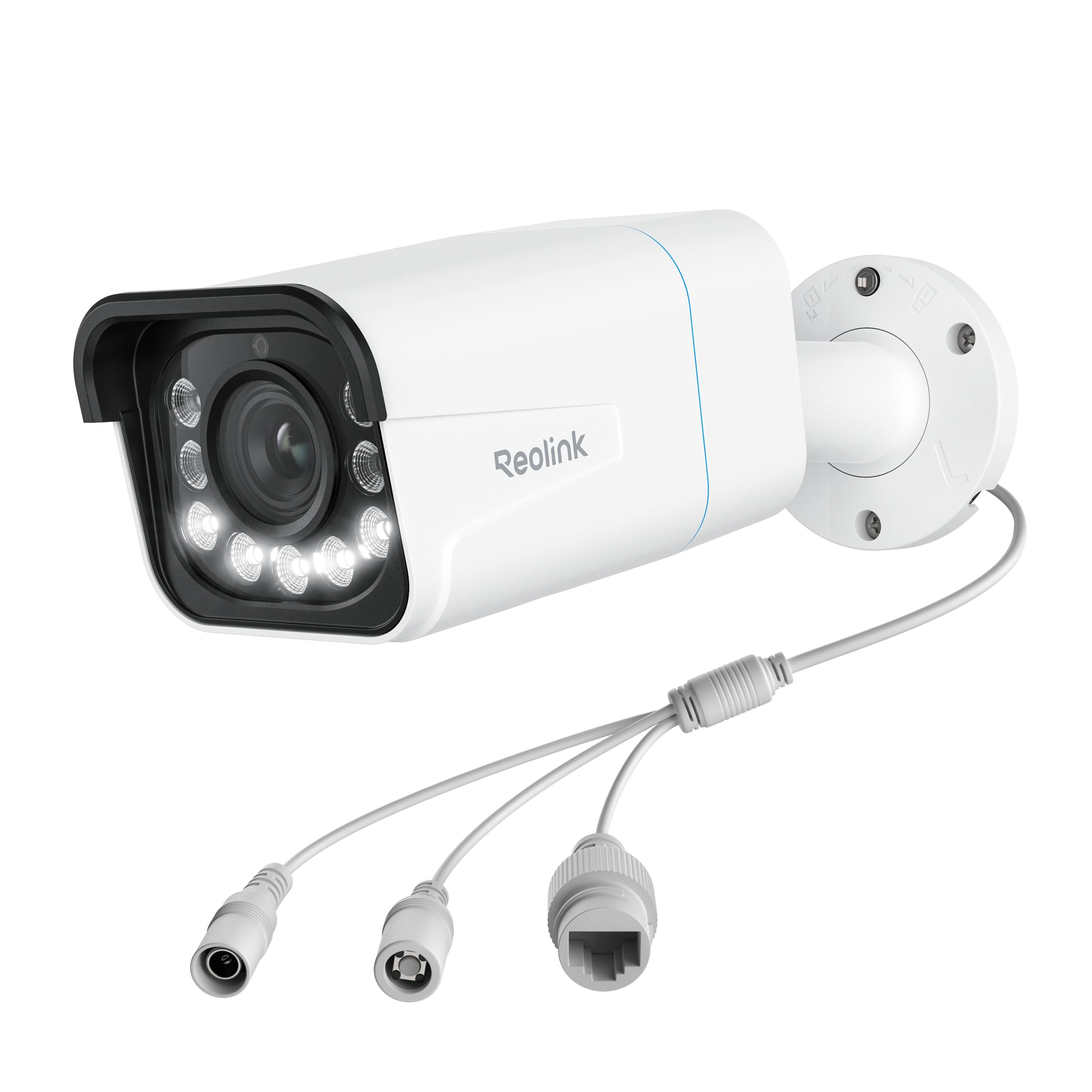 Front. Reolink - 4K 8MP PoE Wired Outdoor Bullet Security IP Camera with 5X Optical Zoom, Color Night Vision - White.