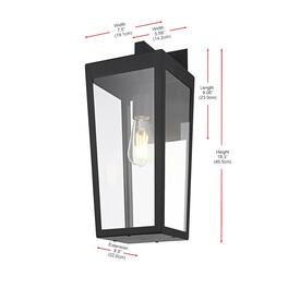 Elegant Lighting - William 8 Inch Outdoor Wall Sconce In - Black