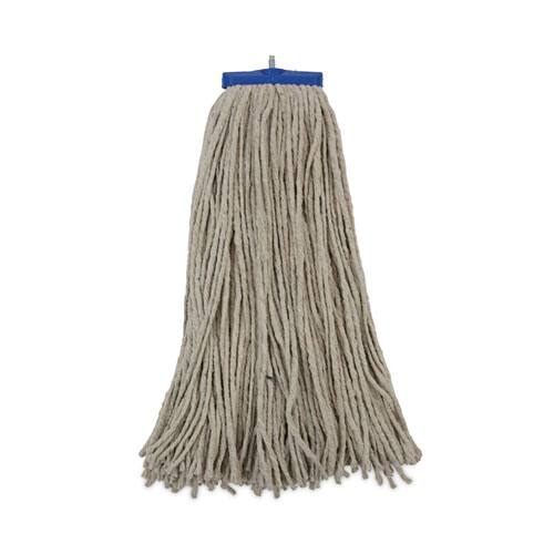 Front. Boardwalk - Boardwalk Mop Head, Lie-Flat Head, Cotton Fiber, 24 oz., White, 12/Carton.