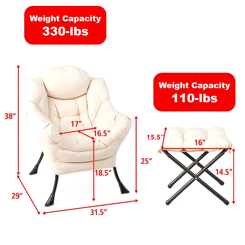 Weight Capacity: 330-lbs  
Dimensions: 38" H x 17" W x 16.5" D x 18.5" W x 29" D x 31.5" W  

Weight Capacity: 110-lbs  
Dimensions: 15.5" H x 16" W x 14.5" D x 25" D