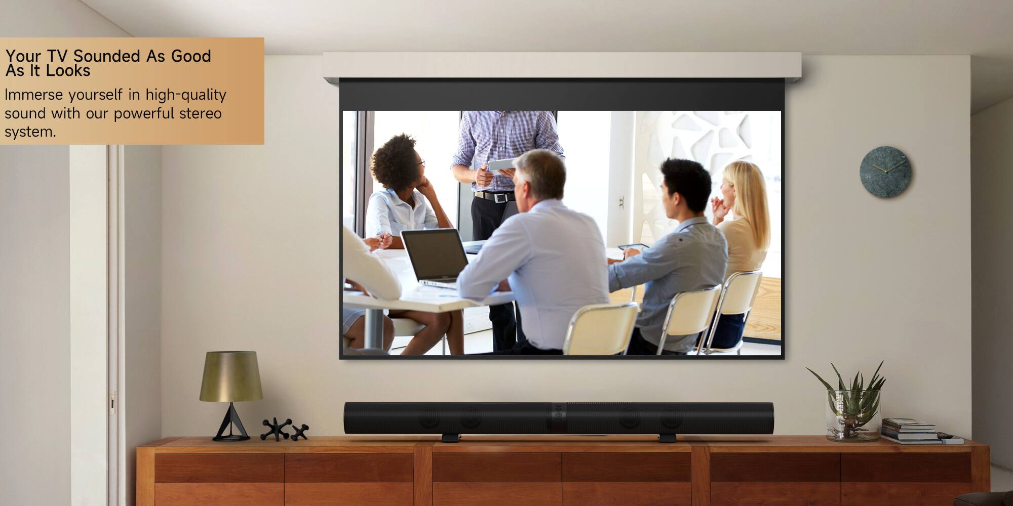 Alt View 6. Topteng - ​​BS-56 2.0ch Detachable Bluetooth 5.3 Soundbar with Wireless Subwoofer Portable Home Theater for TV/PC​ - Black.