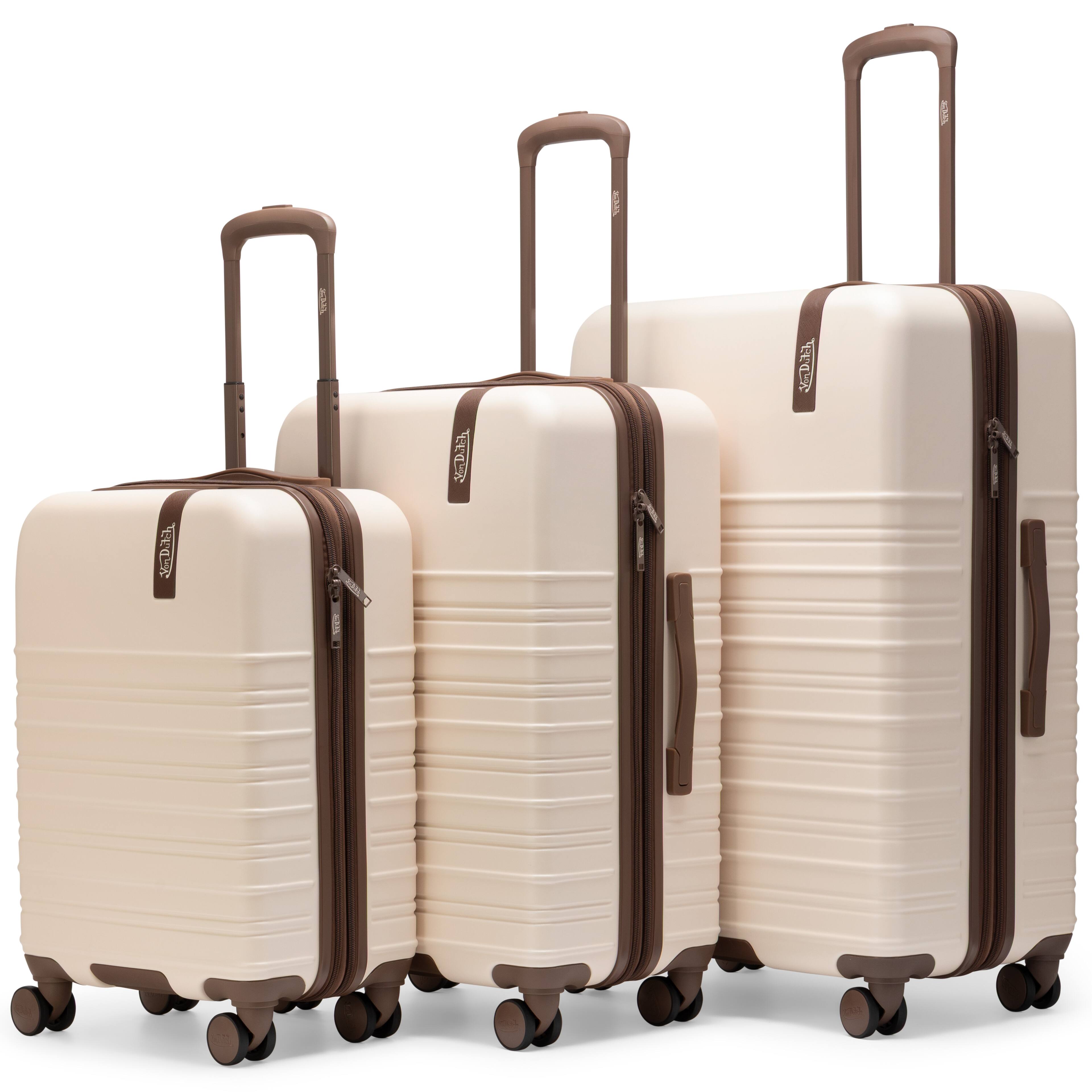 Von Dutch Retro Trek 3 Piece Expandable Hardside Spinner Luggage