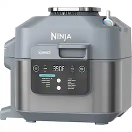 Ninja - Refurbished Excellent - 6 Quart Speedi 12-in-1 Rapid Cooker and Air Fryer - Factory Refurbished SF303 - Sea Salt Grey