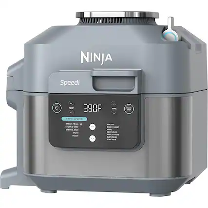 NINJA Speedi
TEMP 390°F
TIME 17:00
RAPID COOKER
- SPEEDI MEALS
- STEAM & CRISF
- STEAM
- STEAM PROOF
- AIR FRY
- ROAST
- BAKE
- BROIL
- DEHYDRATE
- SEAR/SAUTÉ
- SLOWCOOK
- SOUS VIDE