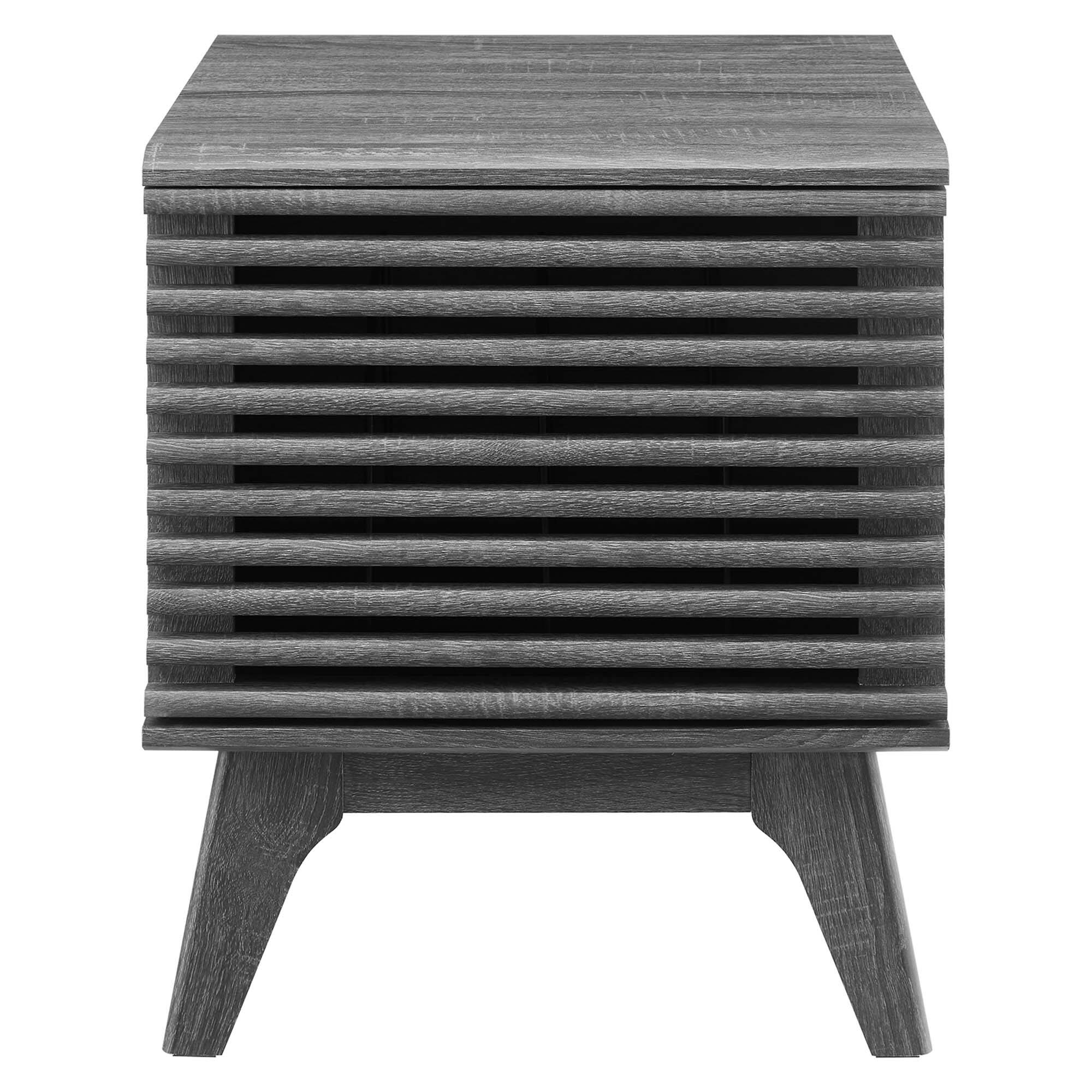 Alt View 2. Modway - Render Vinyl Record Display Stand by Modway - Charcoal.
