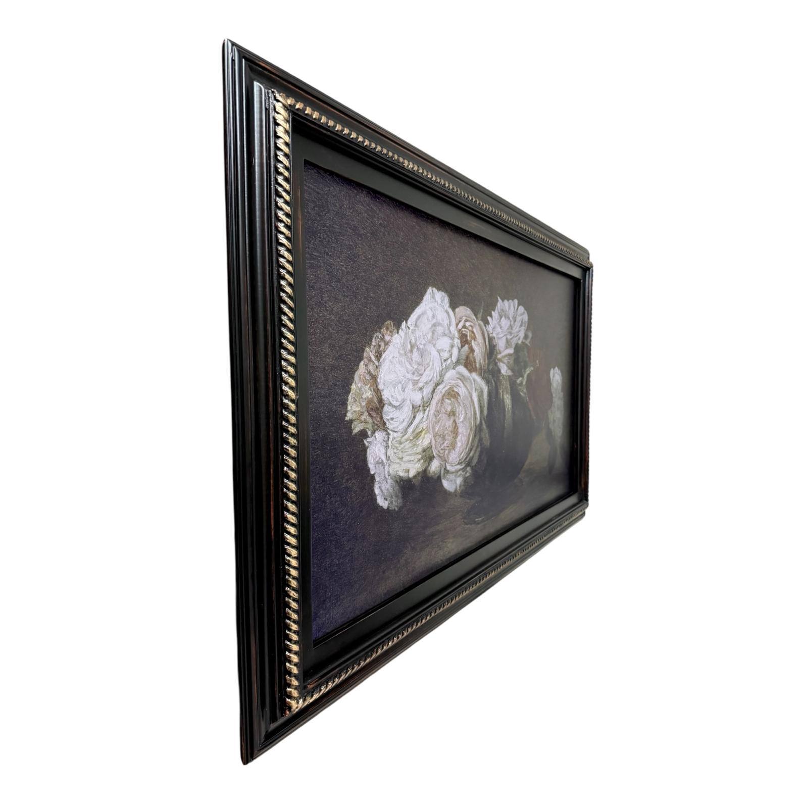 Angle. LAREDO FRAME FACTORY - 43 inch Handmade Ornate Tv frame for Samsung The Frame tv and Frame Pro Model - DISTRESSED BLACK WITH GOLD.