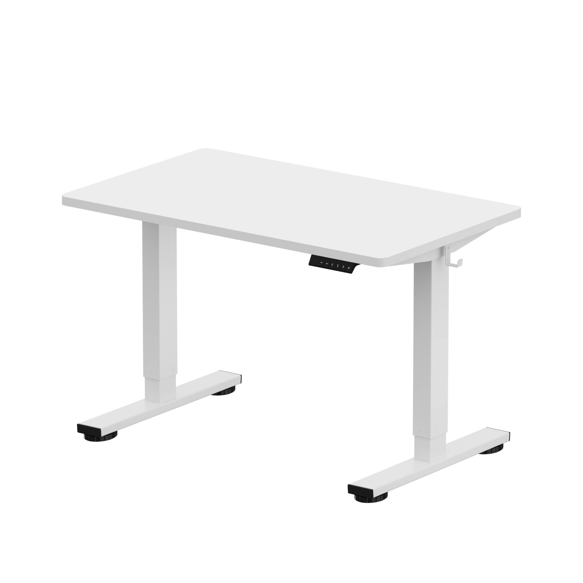 Alt View 3. FlexiSpot - FlexiSpot E2 42''W Electric Adjustable Standing Desk Chipboard, White/White - White.