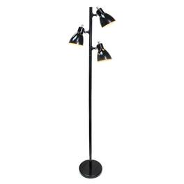Hivvago - 64-inch 3-Light Tree Lamp Spotlight Floor Lamp - Black