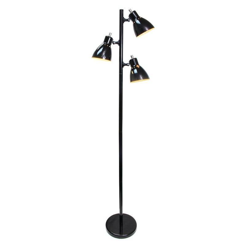 Front. Hivvago - 64-inch Black 3-Light Tree Lamp Spotlight Floor Lamp - Black.