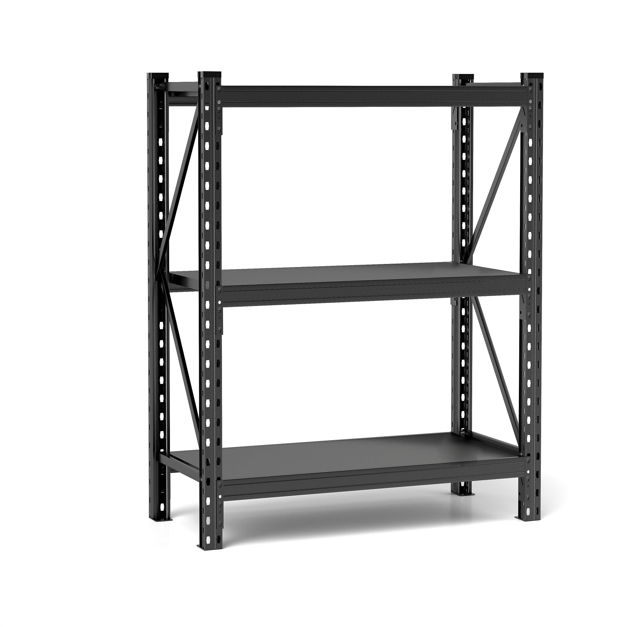 Lirago - 8500LBS Capacity Adjustable Metal Storage Shelves 3-Tier Heavy Duty Freestanding Shelving Units - Black