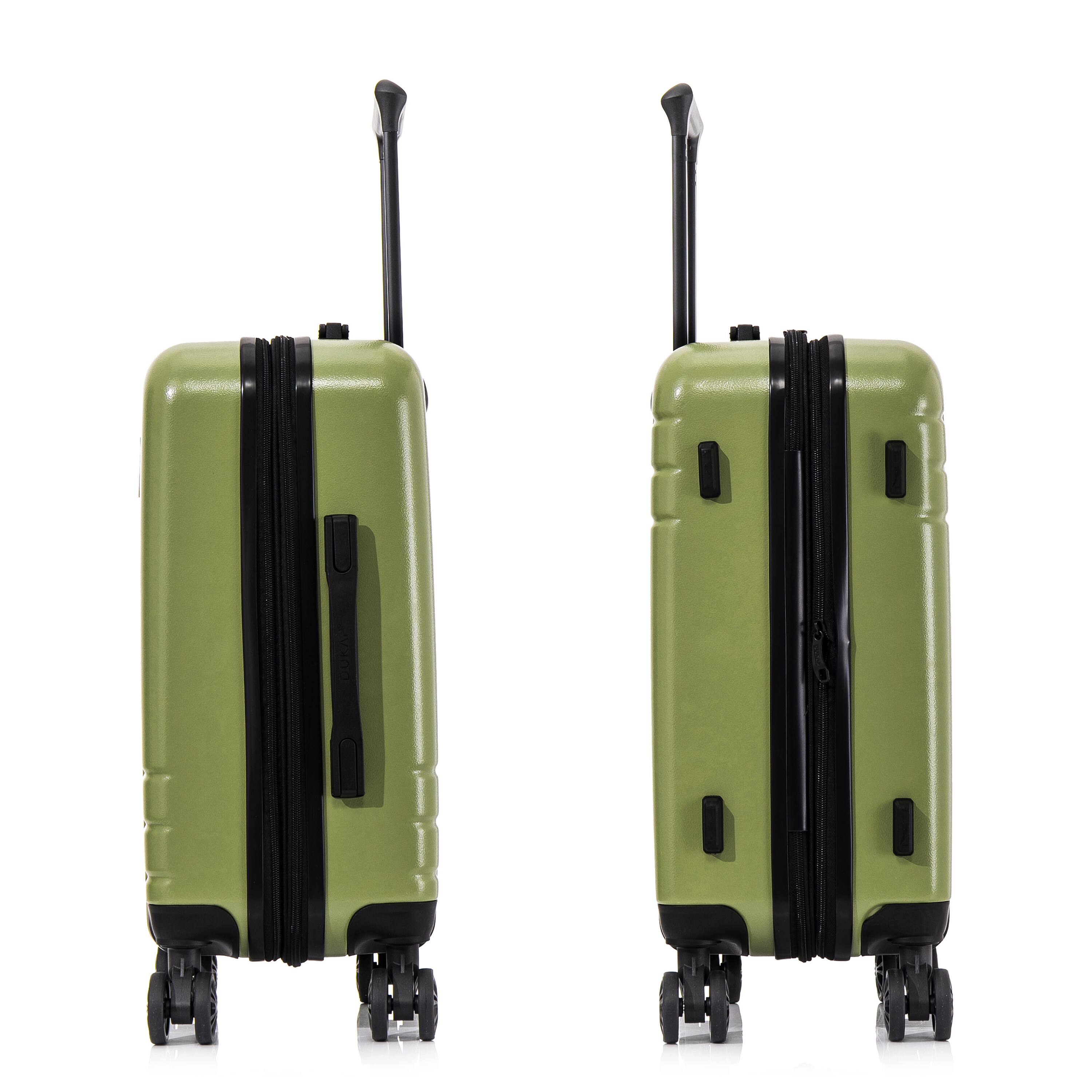 Alt View 3. DUKAP - Zahav Lightweight Hardside Spinner Luggage 20" Carry-On - GREEN.
