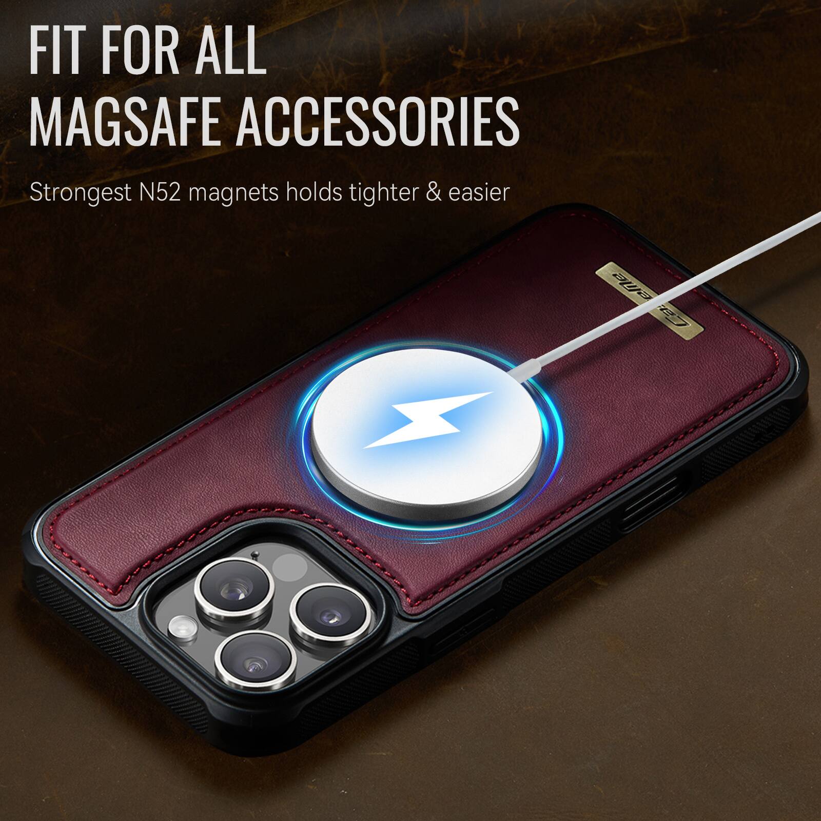FIT FOR ALL MAGSAFE ACCESSORIES  
Strongest N52 magnets holds tighter & easier