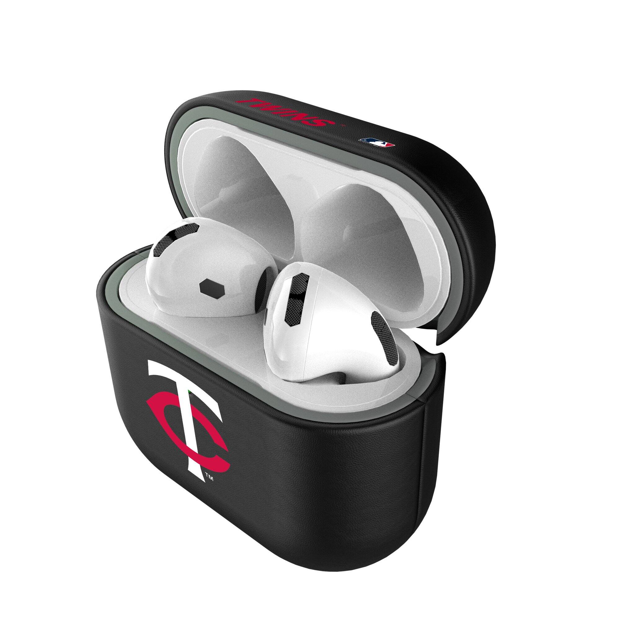 Alt View 3. Keyscaper - Minnesota Twins Insignia AirPods 4th Generation Case Cover - No Size - Black.