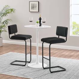 Parity Boucle Bar Stools Set of 2 by Modway - Black Black