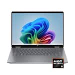 HP - OmniBook X Flip 2-in-1 - Copilot+ PC - 14" 2K Touch-Screen Laptop - AMD Ryzen AI 5 340 2025 - 16GB Memory - 512GB SSD - Meteor Silver