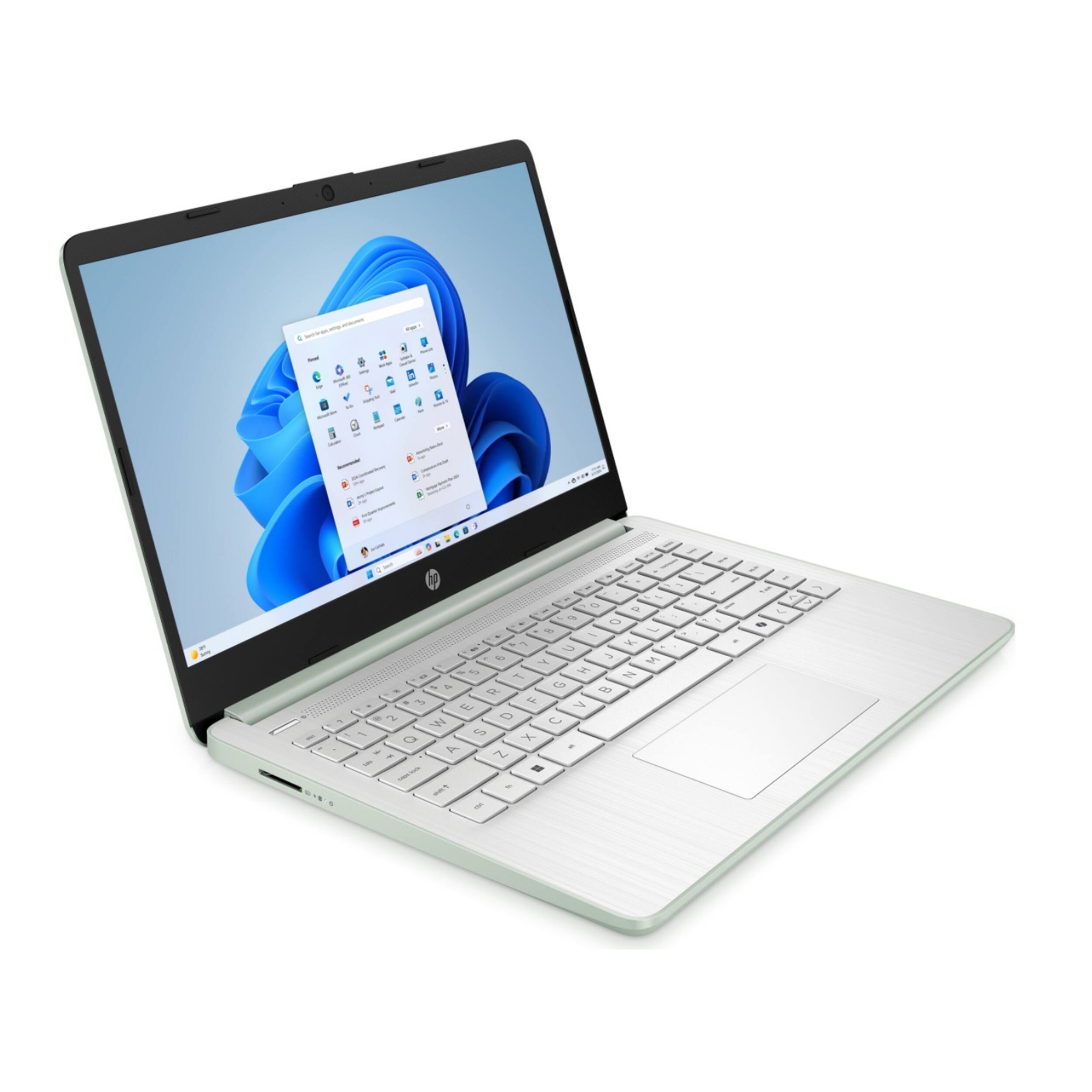 Alt View 3. HP - HP Stream 14" HD Student&Business Laptop,Intel N150 CPU,16GB RAM,128GB UFS,1 Year Office 365,Win 11s,Green - Green.