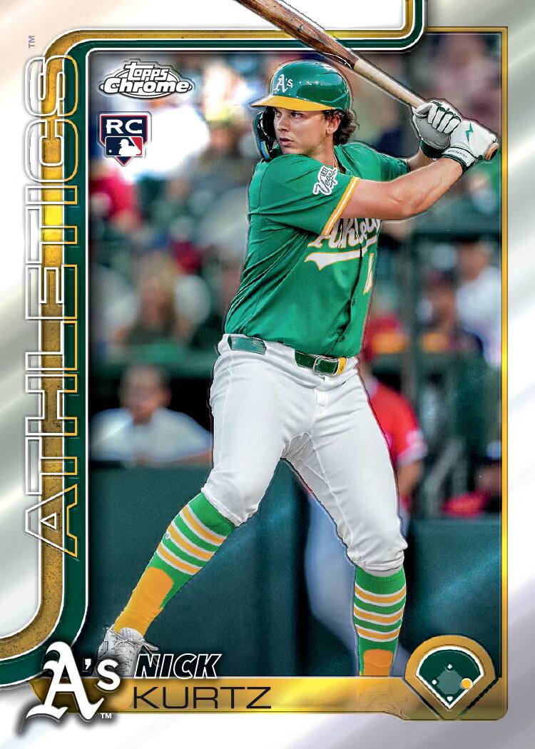 TM Topps Chrome As ATHLETICS RC NICK KURTZ A's