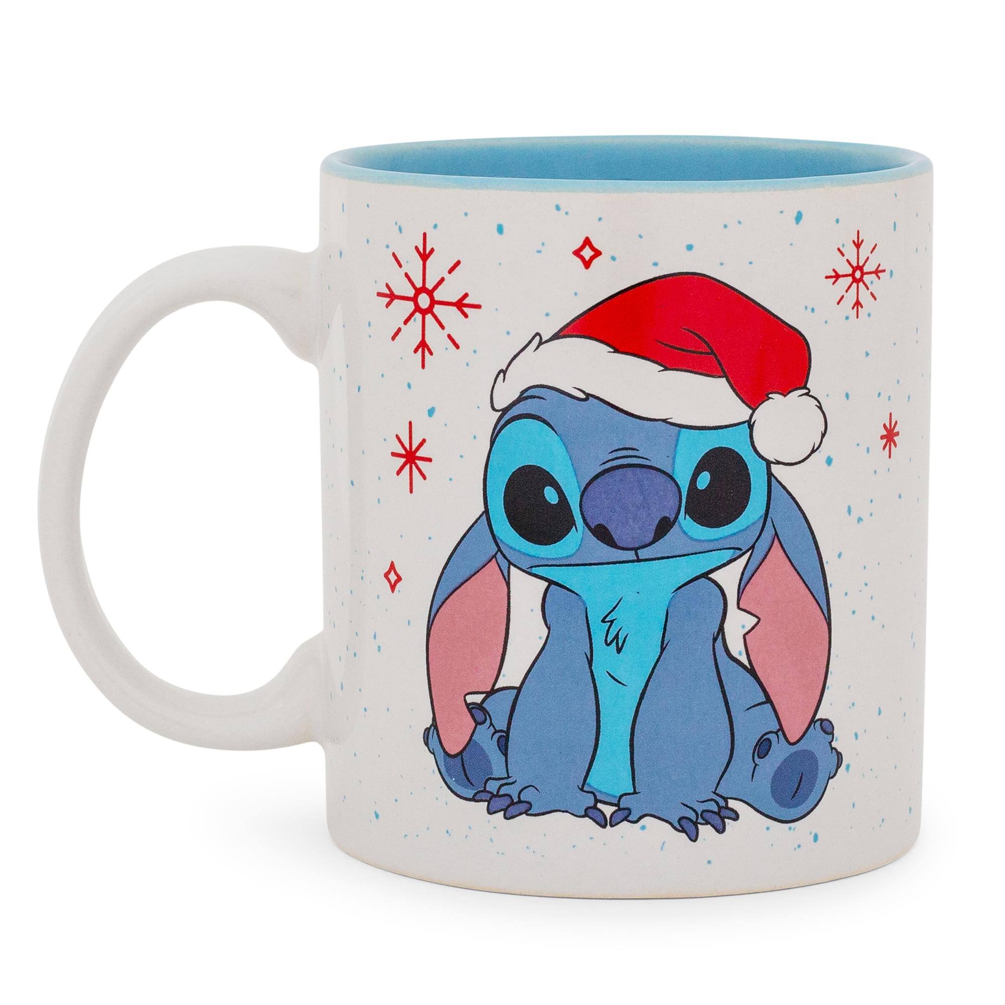 Alt View 1. Disney - Disney Lilo & Stitch Santa Hat Ceramic Mug | Holds 20 Ounces - Red.
