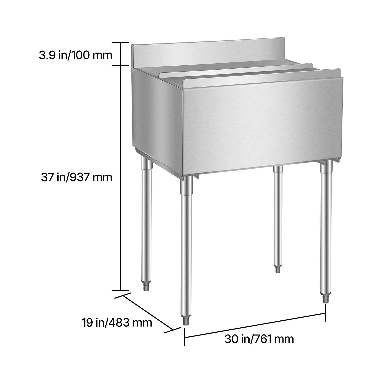 3.9 in/100 mm  
37 in/937 mm  
19 in/483 mm  
30 in/761 mm