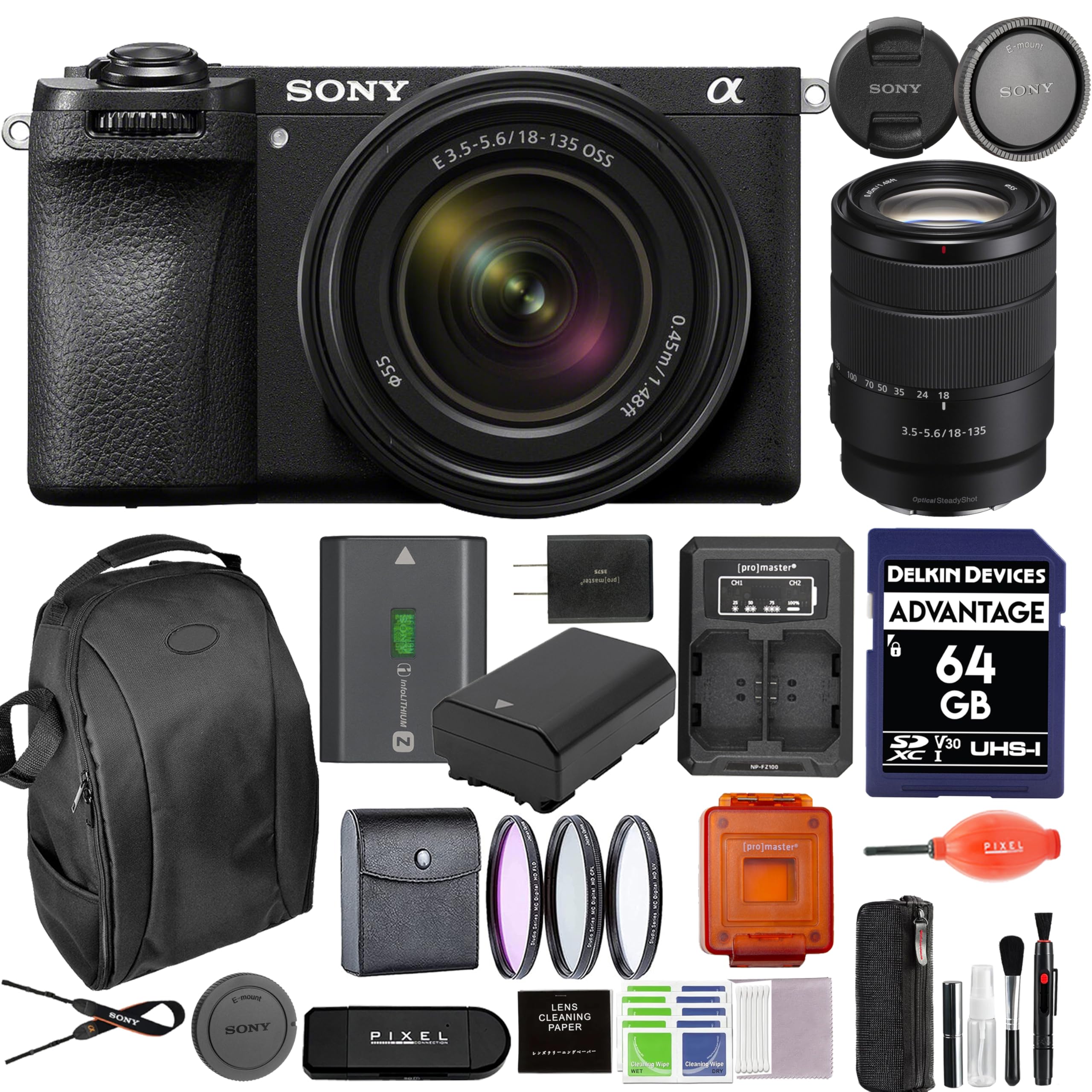 SONY E 3.5-5.6/18-135 135 OSS  
SONY 55 0.45m/1.48ft  
0.45m/1.48ft  
50 35 24 18 3.5-5.6/18-135 135  
SenyShus = nothing_ttncribe  
N - [protmaster* i a - DELKIN DEVICES ADVANTAGE 6 64 GB SP V30 XC I UHS-I projmaster"  
PIXES SONY SONY PIXEL x LENS CLEANING PAPER
